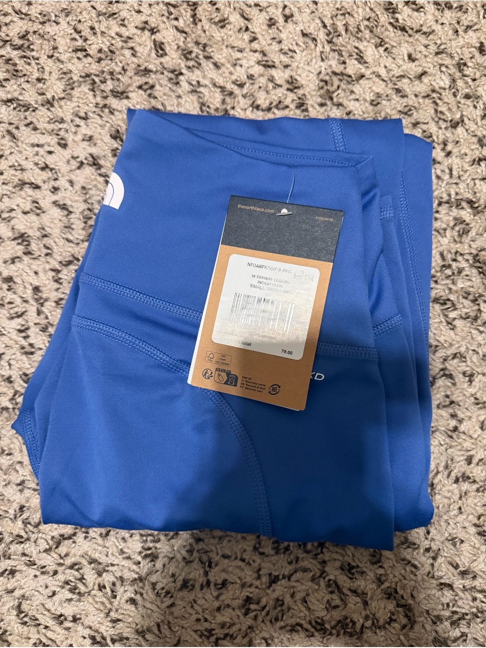 North Face Skyway leggings indigo blue